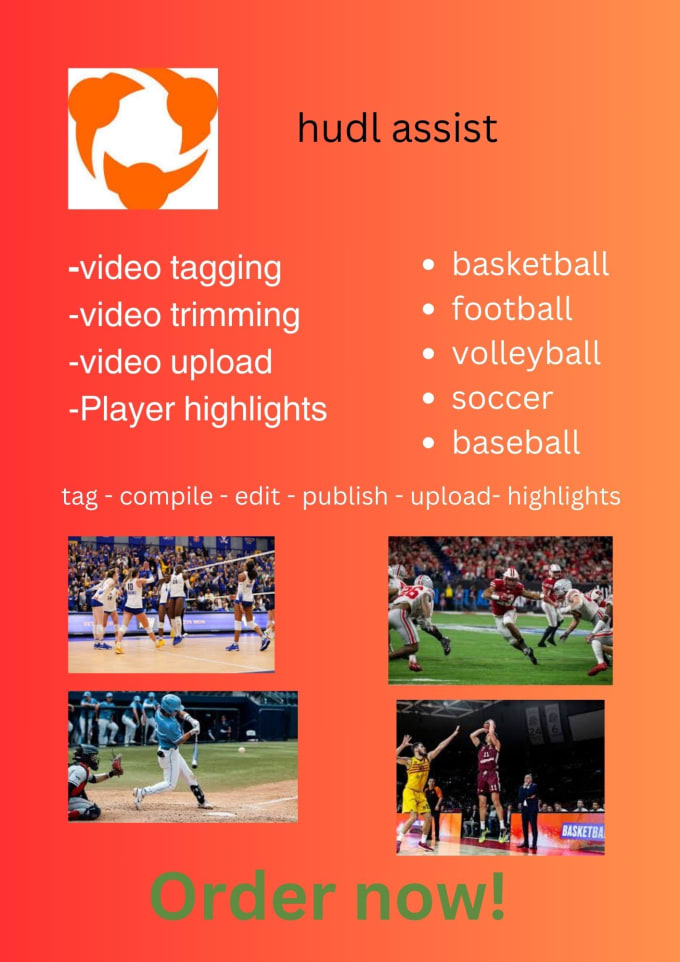 Gig Preview - Tag basketball, football, soccer and volleyball in hudl