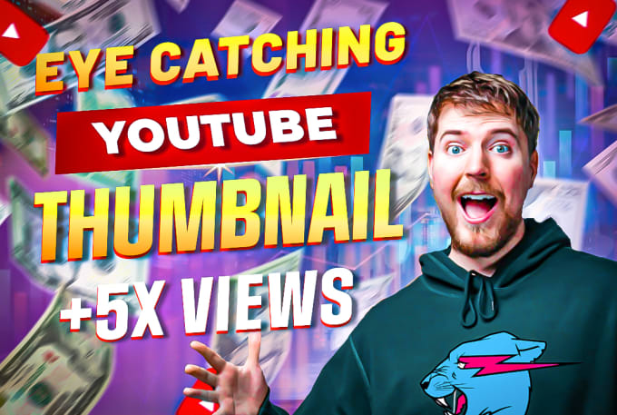 Gig Preview - Design professional youtube thumbnail in 3 hours