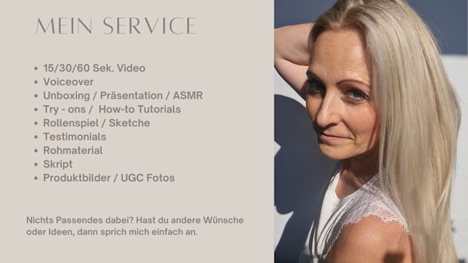 Gig Preview - Create authentic ugc videos, voiceover in german