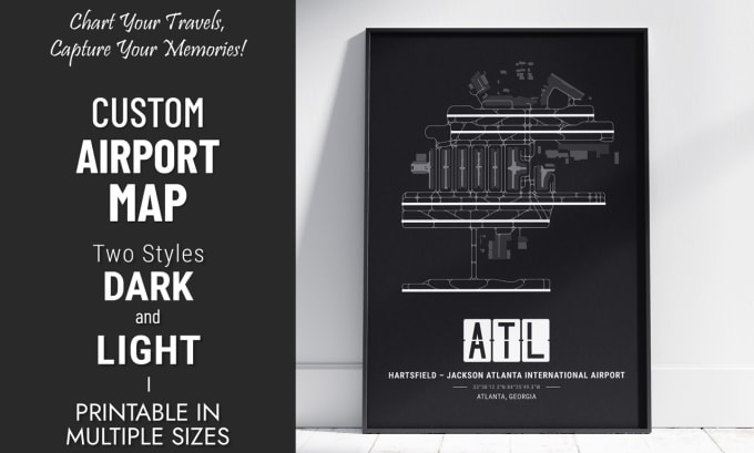 Gig Preview - Design a custom airport map, any airport in the world