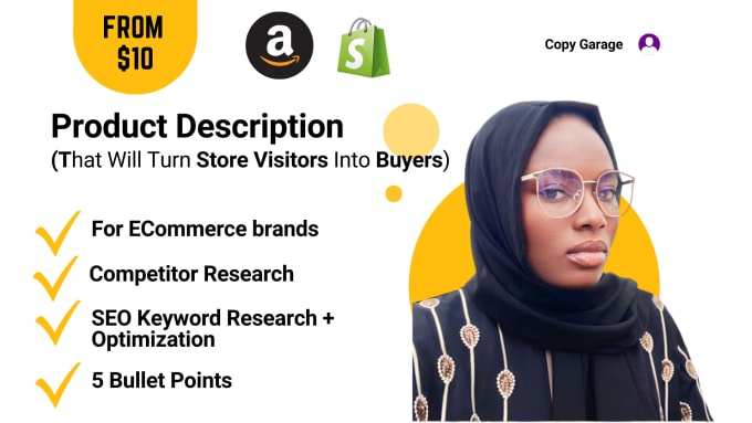 Gig Preview - Write product descriptions that turn store visitors into buyers