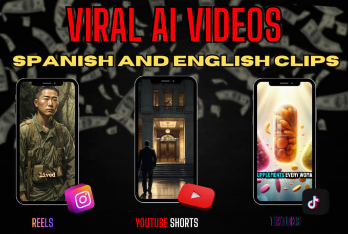 Gig Preview - Create viral monetizable ai youtube shorts, instagram reels, tiktok