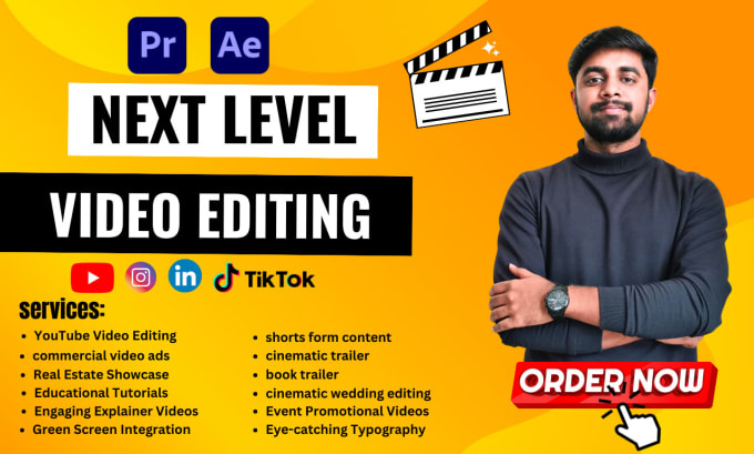 Gig Preview - Do youtube video editing, motion graphics and promotional video ads