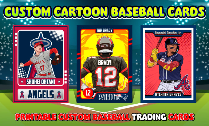 Gig Preview - Custom baseball card or trading card cartoon style