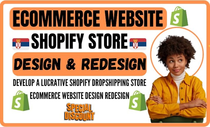 Gig Preview - Develop a lucrative shopify dropshipping store ecommerce website design redesign