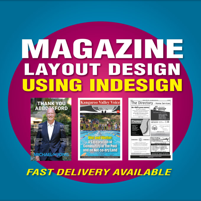 Gig Preview - Do magazine designs using indesign