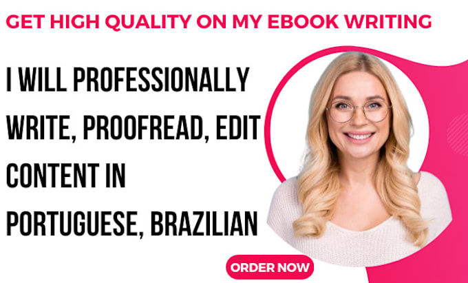 Gig Preview - Professionally write, proofread, edit content in portuguese, brazilian