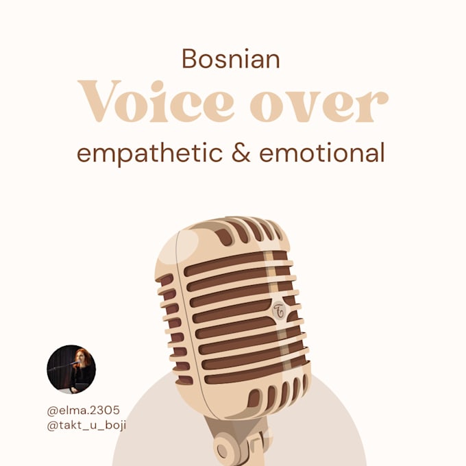 Gig Preview - Record empathetic and emotional bosnian voice over