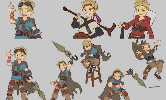 Gig Preview - Draw 2d pixel art sprite sheet character pixel art animation for game asset