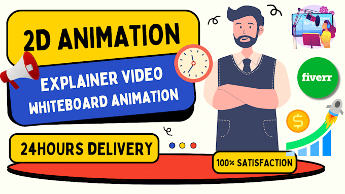 Bestseller - make 2d animated marketing explainer video for sales, doodle video infographics