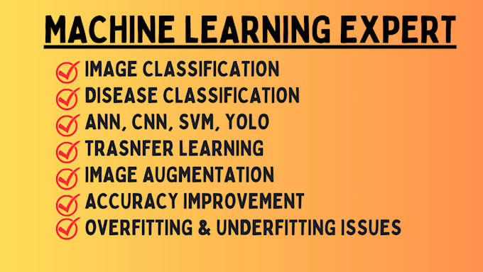 Bestseller - do machine learning projects, neural networks, CNN, svm, yolo