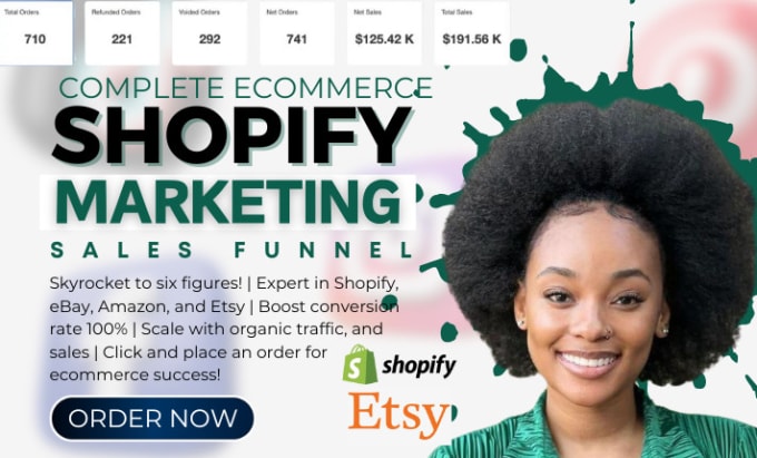 Gig Preview - Do shopify marketing, shopify promotion, website traffic to boost shopify sales