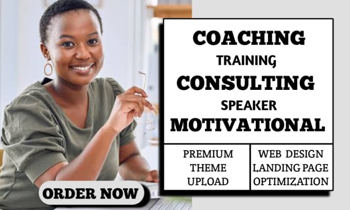 Gig Preview - Do modern life coaching website, consulting website, coaching website