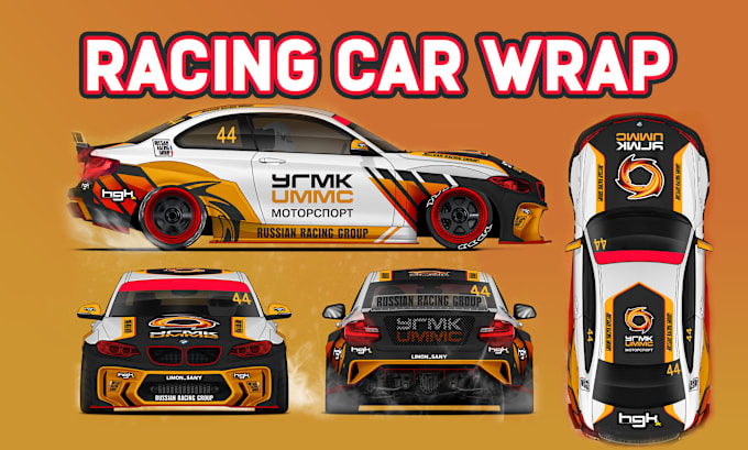 Gig Preview - Design professional racing car wrap,  sports car wrap design