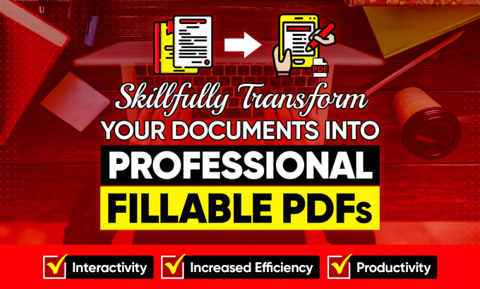 Gig Preview - Professionally convert documents into interactive fillable PDF forms