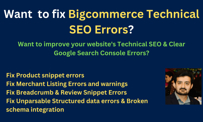 Gig Preview - Fix bigcommerce technical SEO errors and optimize for google