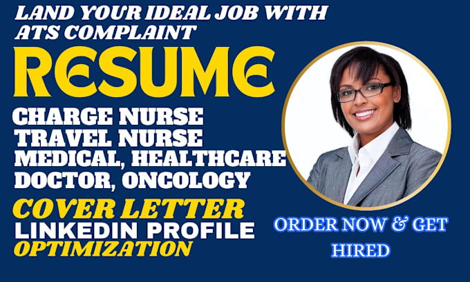 Gig Preview - Write 24hrs medical resume, healthcare, phlebotomist, doctor, nursing resume