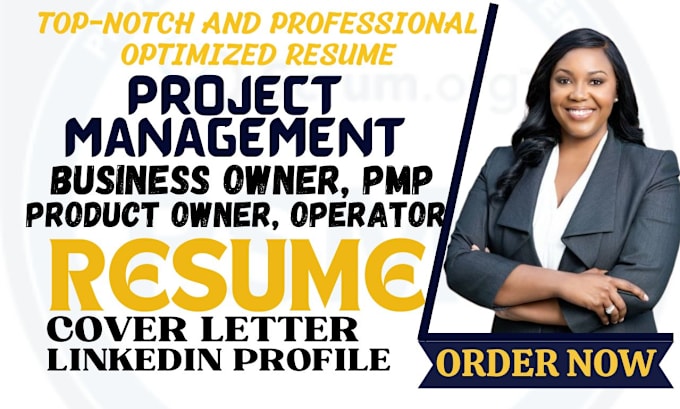 Gig Preview - Write project management, scrum master, agile coach, pmp, product owner resume