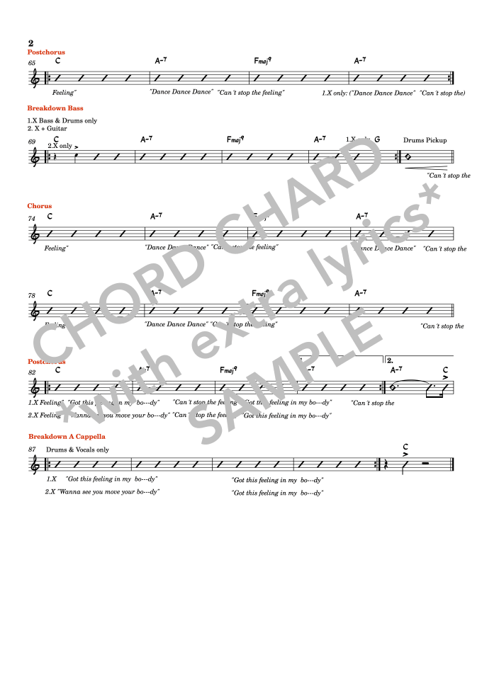 Gig Preview - Transcribe any song to chord charts, rhythm and lead sheets