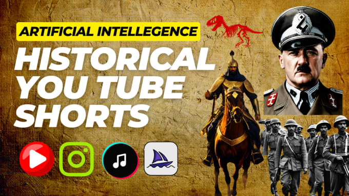 Gig Preview - Create catchy ai historical shorts for your you tube channel