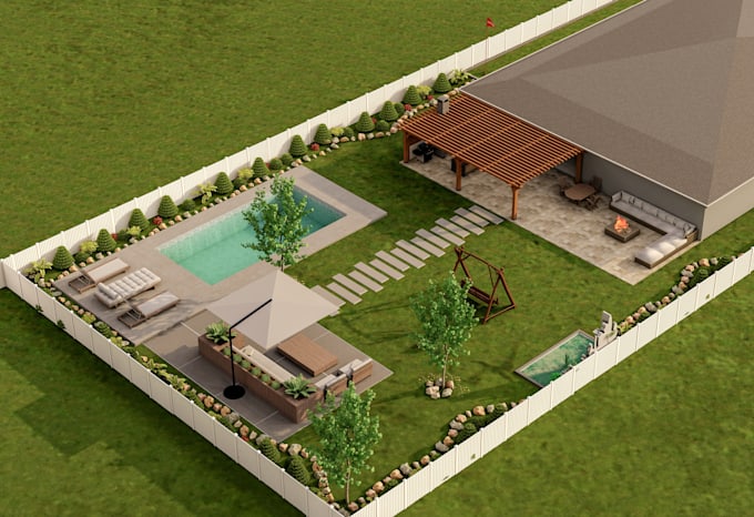 Gig Preview - Do your front yard, backyard, garden and landscape design