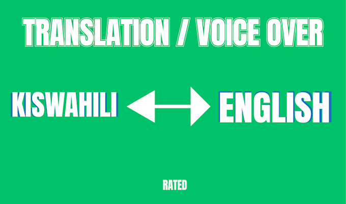 Gig Preview - Do translation, voiceovers from english to kiswahili