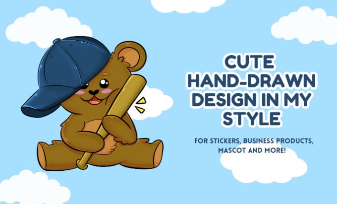 Gig Preview - Draw cute designs for business, stickers and more