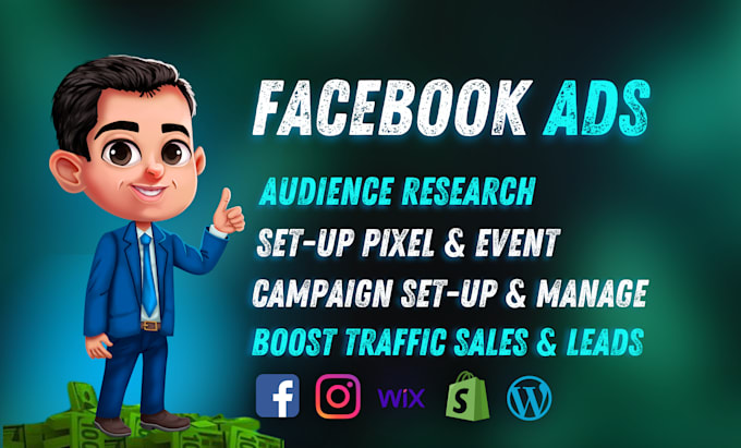 Gig Preview - Set up and manage your facebook ads and instagram ads, shopify fb ads, meta ads