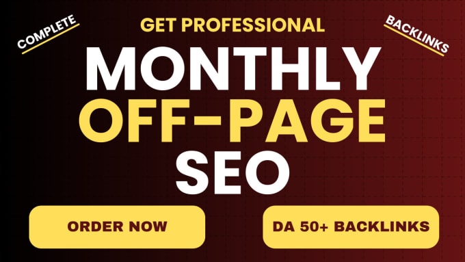 Gig Preview - Do monthly off page SEO with high da white hat do follow backlinks service