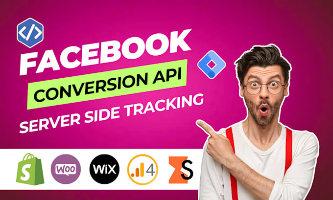 Gig Preview - Setup and fix fb pixel conversion api ga4 server side tracking with gtm