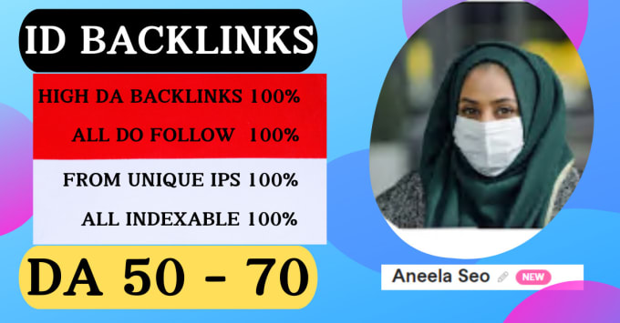 Gig Preview - Do quality 50 premium id indonesian high da dr 50 seo backlink