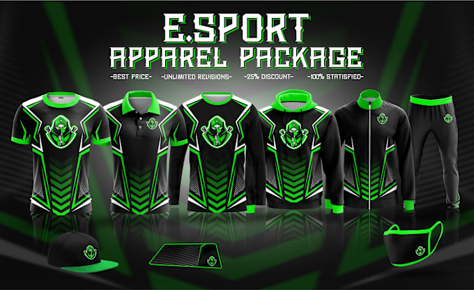 Gig Preview - Design a full print sublimation jersey, esports jersey, custom jersey