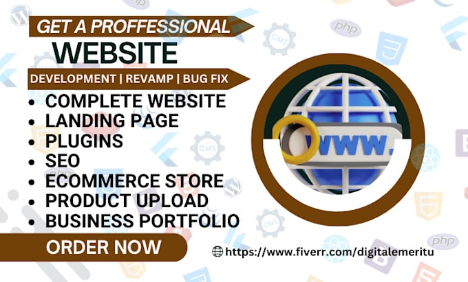 Gig Preview - Create recreate clone wordpress website cms website ecommerce store plugins