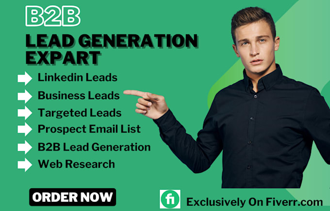 Gig Preview - Provide b2b lead generation for any industry