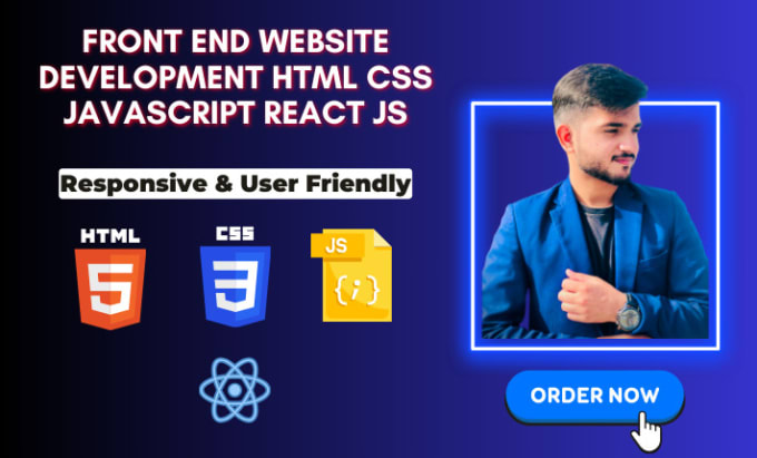 Gig Preview - Be your front end web developer and designer