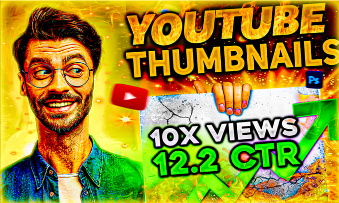 Bestseller - design attractive eye catchy youtube thumbnail design in 2 hours