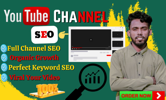 Gig Preview - Youtube video channel seo optimization and management