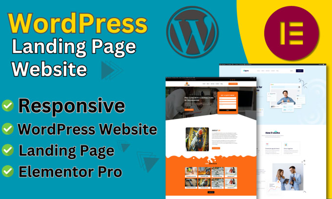 Bestseller - design landing page, lead capture page, one page website, wordpress website