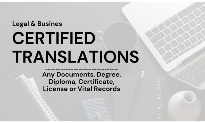 Gig Preview - Provide certified translation, official and legal documents