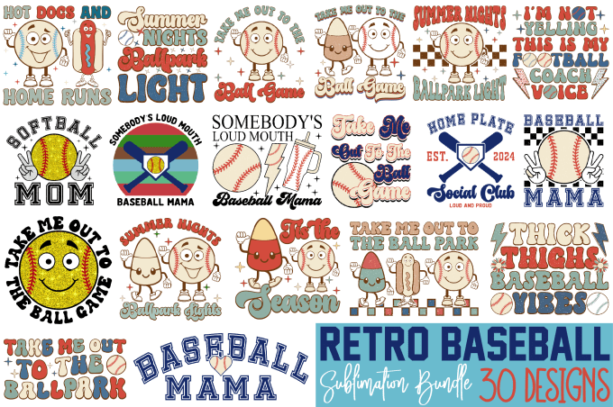 Gig Preview - Create retro sublimation,baseball,halloween,christmas,svg,png design for pod