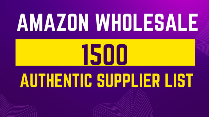 Gig Preview - Provide 1500 authentic  USA supplier for amazon wholesale