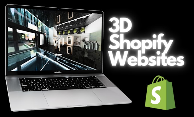 Gig Preview - Create a 3d clothing brand shopify website with a 3d logo