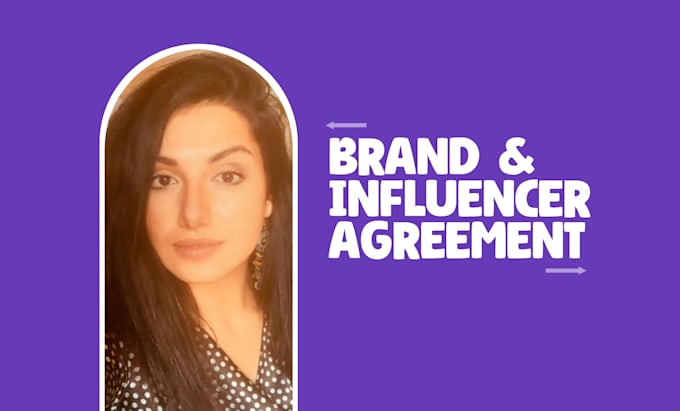 Gig Preview - Draft social media influencer contract agreement with you