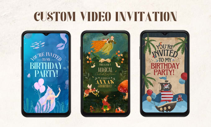 Gig Preview - Create magical birthday invitation videos for your kids