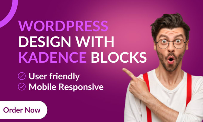 Gig Preview - Design, redesign, revamp wordpress website with kadence blocks