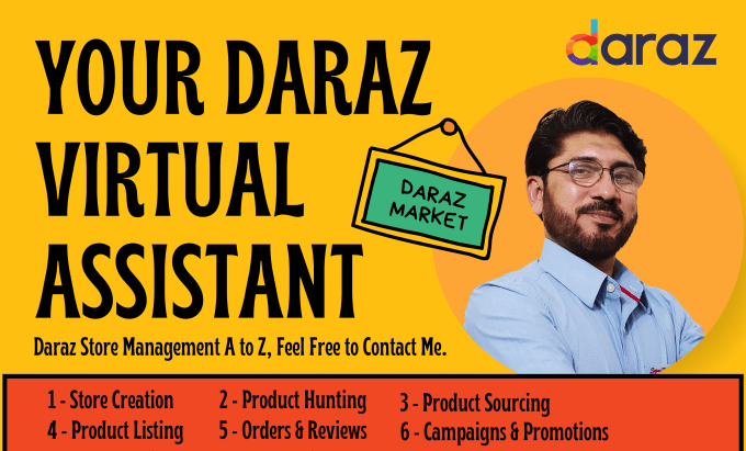 Gig Preview - Be your daraz virtual assistant VA, boost your dmall store