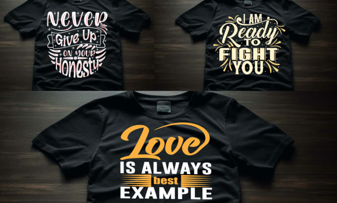 Bestseller - create custom typography t shirt design with your concept