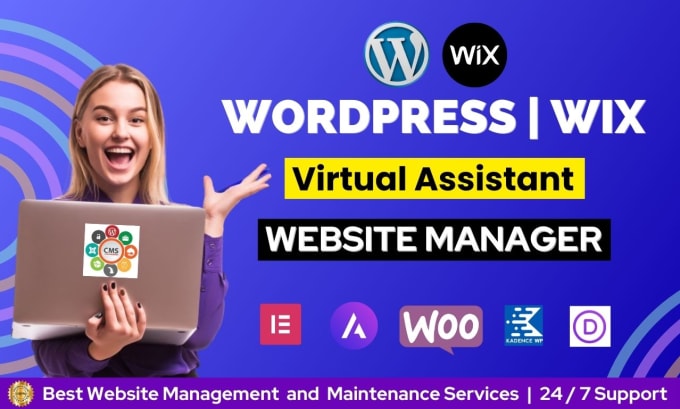 Gig Preview - Do wordpress wix VA shopify virtual assistant store design with gempages, pagfly