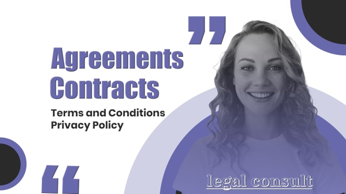 Gig Preview - Do privacy policy, terms and conditions, lawyer, contracts, agreements legal nda