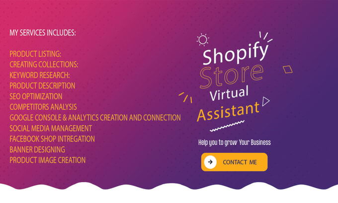 Gig Preview - Be your shopify virtual assistant and shopify store manager